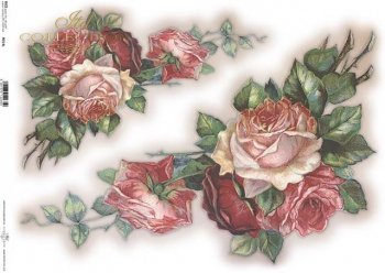 Papel Decoupage Arroz A3 R217L * flores, rosas, decoraciones, Vintage