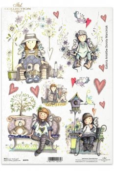 Papel de arroz para decoupage R0078