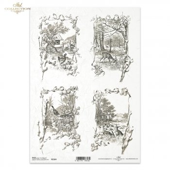 Papel de arroz para decoupage R2164