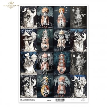 Tagi do scrapbooking (HS code 48025890) TAG0340