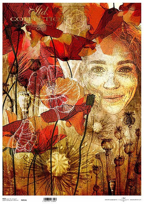  twarz kobiety, rośliny, mak* woman's face, plants, poppy* Gesicht der Frau, Pflanzen, Mohn* cara de mujer, plantas, amapola