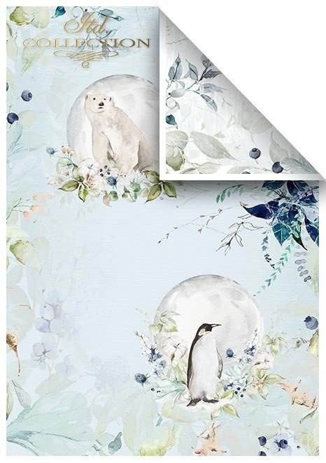 Conjunto de papeles de scrapbooking - La tierra de porcelana de hielo*Set Scrapbooking-Papiere - Das Land des Eisporzellans*Набор бумаг для скрапбукинга - Земля ледяного фарфора