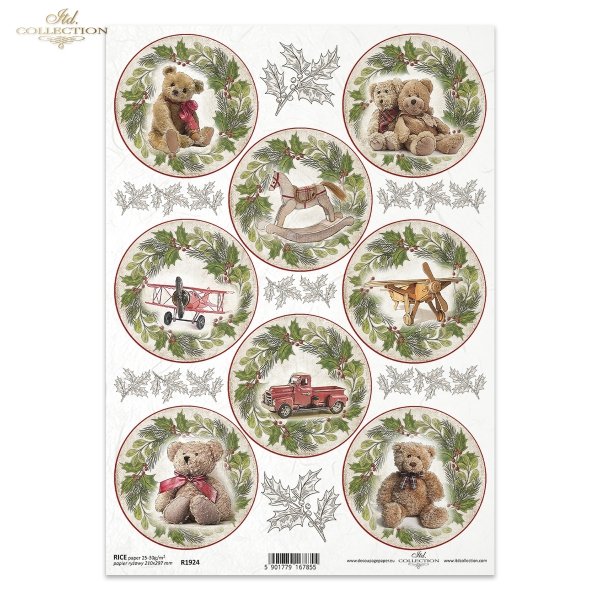wieńce z zabawkami, zabawki, misie, miś, pluszaki, wieniec, zima, prezenty, konik na biegunach, toy wreaths, toys, teddy bear, teddy bears, wreath, winter, gifts, rocking horse, Spielzeugkränze, Spielzeug, Teddybären, Teddybär