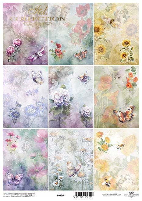 akwarelowe tła, kwiaty, motyle, owady, zakochane pary, miniatury*Watercolor backgrounds, flowers, butterflies, insects, couples in love, miniatures*Aquarell-Hintergründe, Blumen, Schmetterlinge, Insekten, verliebte Paare, Miniaturen*Fondos de acuarela, fl