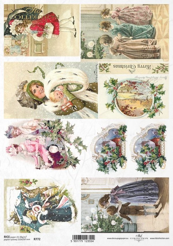 Boże Narodzenie, świąteczne dekoracje, retro, prezenty, dziecko, dzieci, choinka, ostrokrzew, zimowy obrazek, R772, Christmas, Christmas decorations, retro, presents, child, children, Christmas tree, holly, winter picture, Weihnachten, festliche Dekoratio