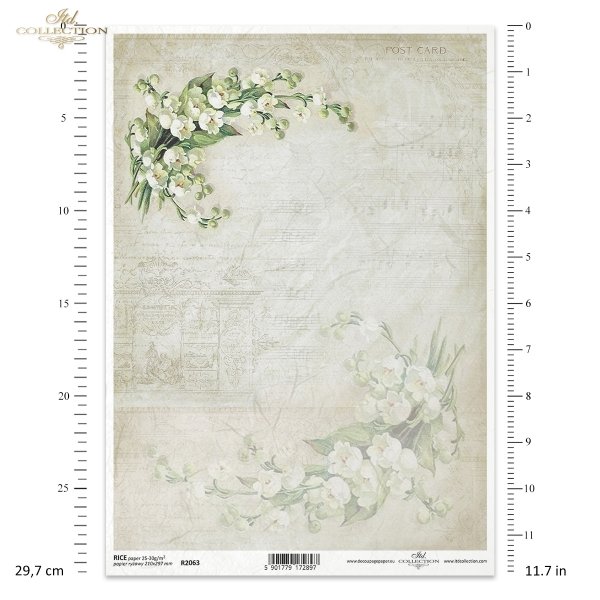 Kwiatowa Poczta w bieli, biel, białe kwiaty, konwalia, konwalie, bukiet, kwiat, łąka, wiosna, nuty, tło, retro, stare napisy, Flower Post, in white, white, white flowers, lily of the valley, bouquet, flower, meadow, spring, notes, backgroun