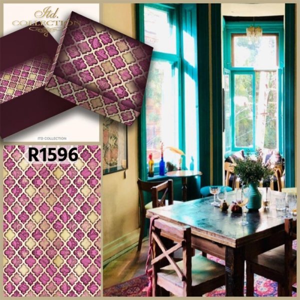 marokańska-koniczyna-mozaika-orientalna-papier-ryżowy-do-decoupage-rice-paper-R1596