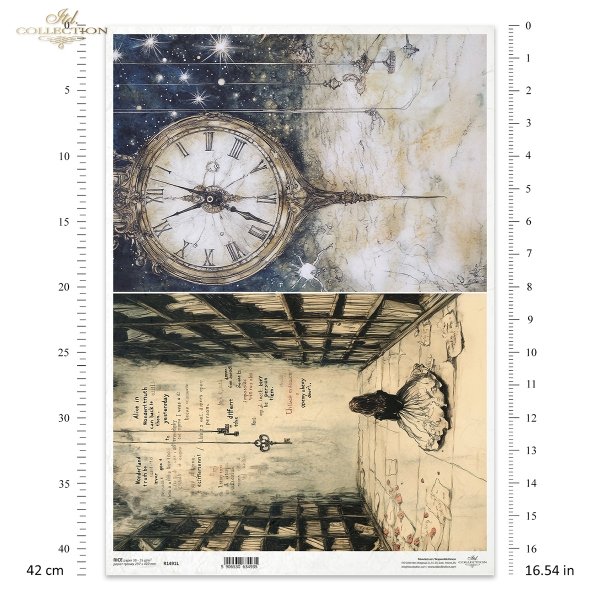 Zegar, kosmos, Alicja, wiszące klucze, biblioteka, książki, napisy*Clock, space, Alice, hanging keys, library, books, inscriptions*Uhr, Raum, Alice, hängende Schlüssel, Bibliothek, Bücher, Inschriften*Reloj, espacio, Alicia, llaves colgantes, biblioteca, 
