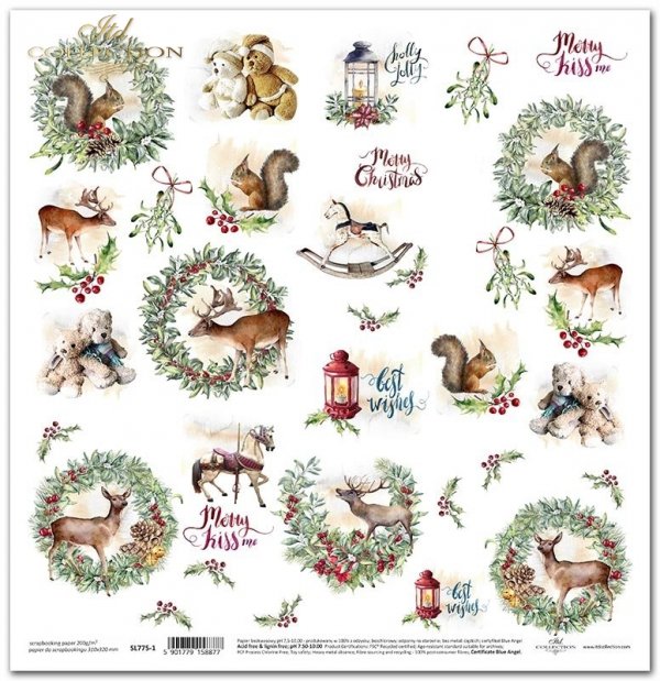 Seria Cudowny Świąteczny Czas - boże narodzenie, świąteczne napisy, wieńce, szyszki, lampiony, renifer, sarna, konik na biegunach*Series - Wonderful Christmas Time - christmas, christmas inscriptions, wreaths, pinecones, lanterns, reindeer, roe deer, rock