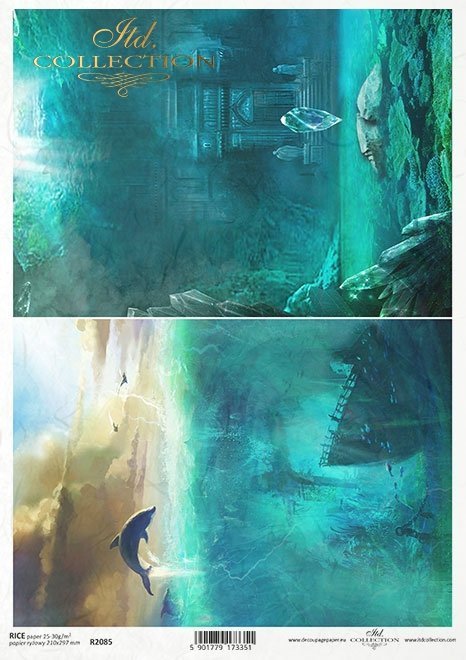 Seria The Search for Atlantis, delfin, wrak statku, kryształ, podwodne miasto*Series - The Search for Atlantis, dolphin, shipwreck, crystal, underwater city*Serie - Die Suche nach Atlantis, Delphin, Schiffswrack, Kristall, Unterwasserstadt*Serie - La búsq