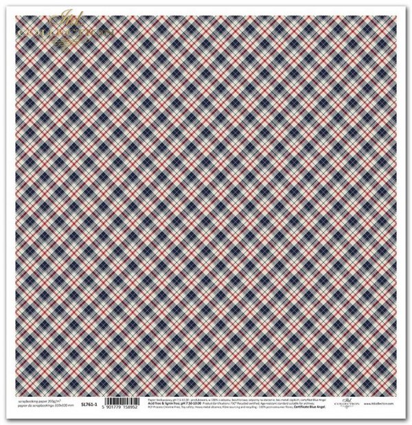 Seria W szkockim stylu - szkocka krata, krateczka, tło, baza, beżowo-granatowo-czerwona kratka*Series - Scottish Style - Scottish grating, grid, background, base, beige, blue and red grid 