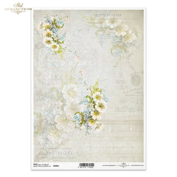 Kwiatowa Poczta, w bieli, biel, białe kwiaty, rumianek, niezapominajki, kwiat, łąka, lato, nuty, tło, retro, stare napisy, Flower Post in white, white, white flowers, chamomile, forget-me-nots, flower, meadow, summer, notes, background