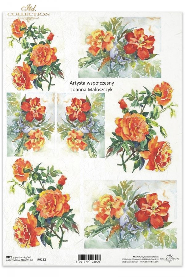 malarstwo, Joanna Małoszczyk, kwiat, kwiaty, pąki, pączki, liście, listki, róża, róże, ogród, R112, painting, flower, bud, buds, leaf, leaves, rose, roses, garden,  pintura, flores