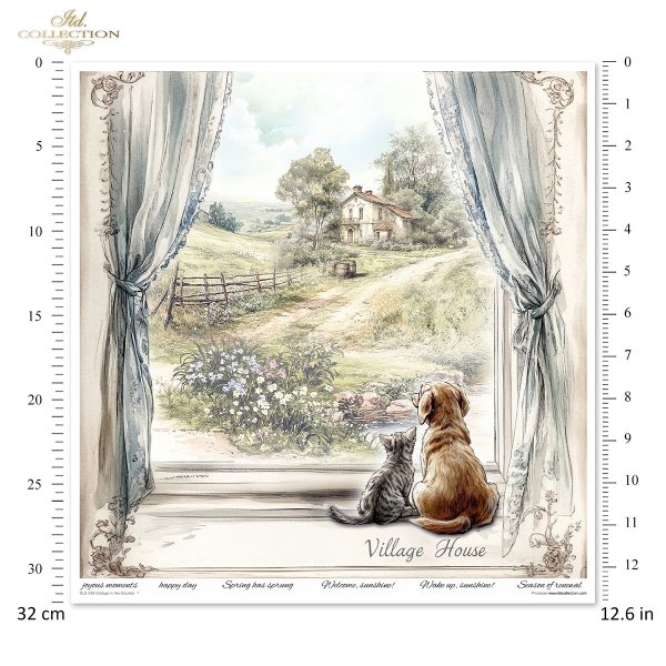 Set von Papieren für Scrapbooking SLS-088 Cottage in the Country
