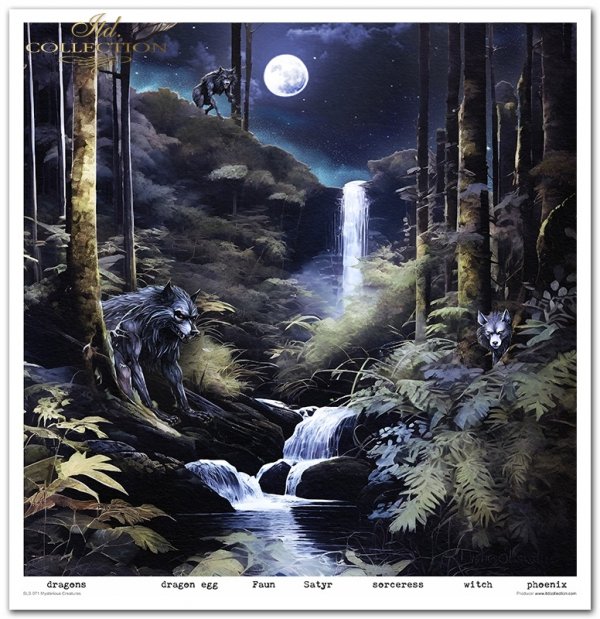 Set von Papieren für Scrapbooking SLS-071 Mysterious Forest