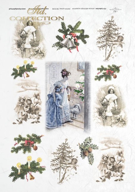 decoupage-scrapbooking-mixed-media-Christmas-tree-decorations-winter