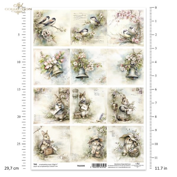 Wielkanoc, zając, królik, vintage, retro, akwarela, wiosna, sielski, wiejski, ilustracja, zwierzęta, kwiaty*Easter, hare, rabbit, vintage, retro, watercolor, spring, idyllic, rustic, illustration, animals, flowers