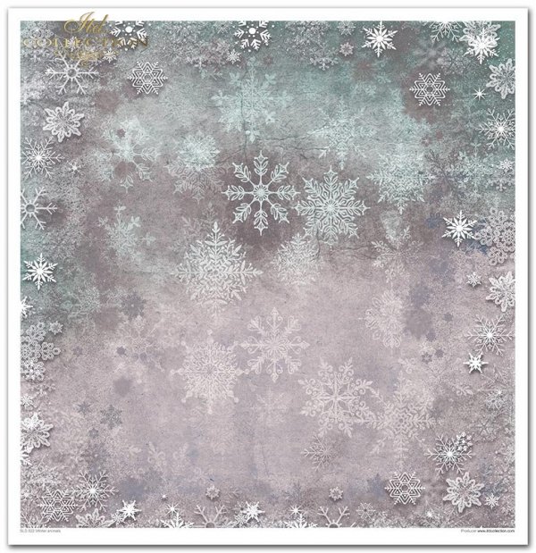 Set von Papieren für Scrapbooking SLS-022 ''Wintertiere''' ---- PREISREDUZIERTES PRODUKT