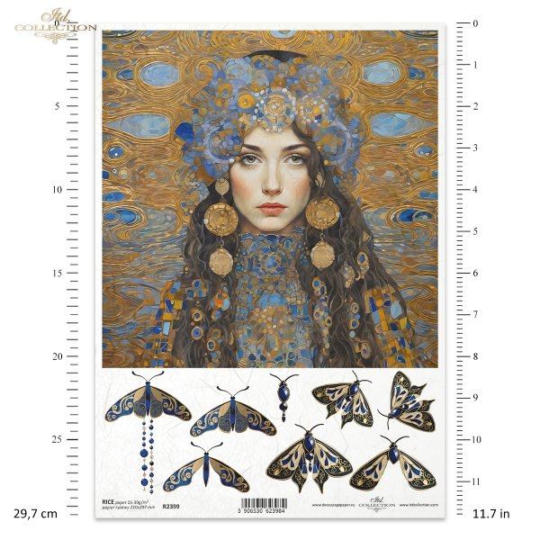 kobiety, złoto, dekoracyjne wzory, ważki, motyle, kamienie szlachetne, mozaiki, motywy secesyjne*women, gold, decorative patterns, dragonflies, butterflies, precious stones, mosaics, Art Nouveau motifs