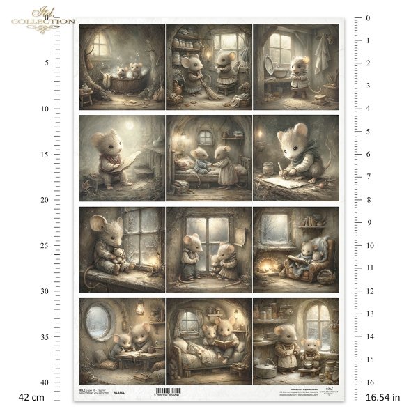 Mouse World - Świat Myszek - Myszki, świąteczny czas, Boże Narodzenie, zimowa opowieść, ilustracje bajkowe, baśniowy las, przytulne, domowe scenki