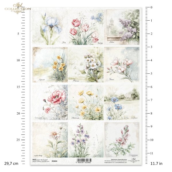 Reispapier für Serviettentechnik und Decoupage R2604