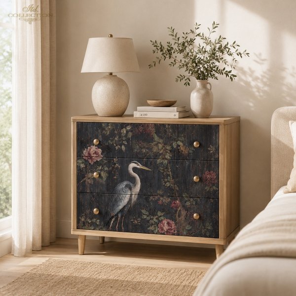 Papier morwowy decoupage FPA1068 - seria Botanical Boudoir