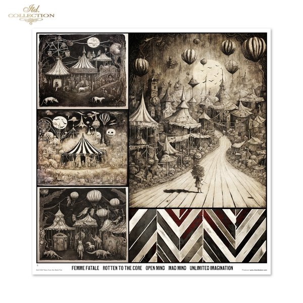 Set von Papieren für Scrapbooking SLS-082 Tales from the Dark Fair