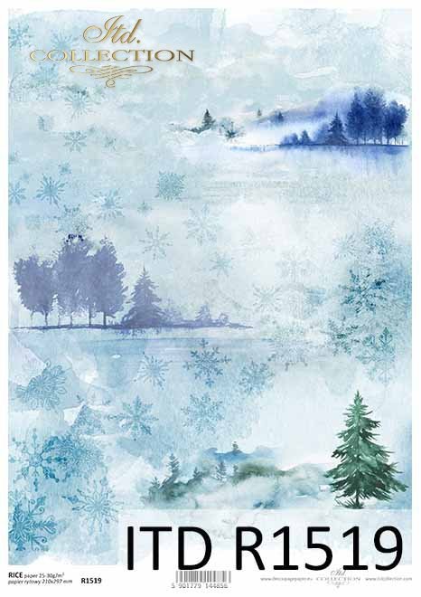 Papier decoupage świąteczny, gwiazdeczki, śnieżynki*Holiday decoupage paper, starlets, snowflakes