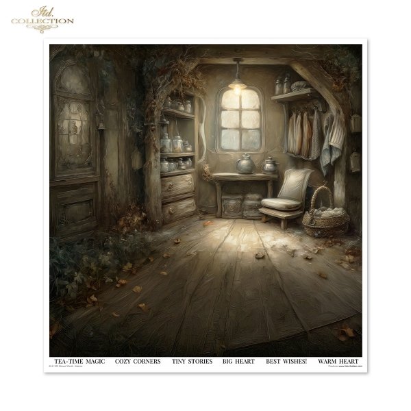 Set von Papieren für Scrapbooking SLS-102 Mouse World - Interior