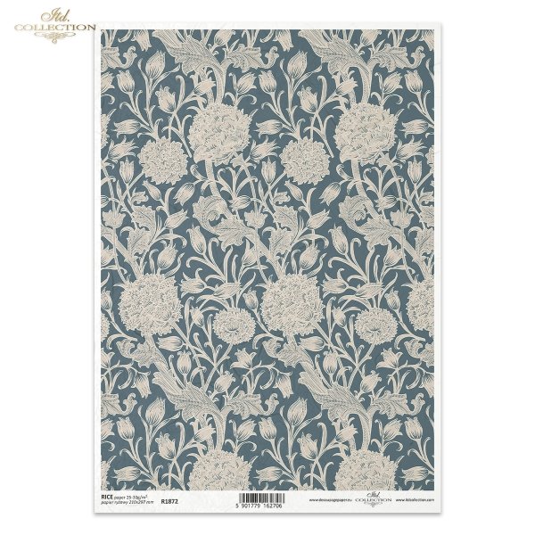 tapeta, motyw tapetowy, roślinne tło, tła, ornament, dekor, art deco, inspiracja William Morris, wallpaper motif, floral background, ornament, decor, art deco, inspiration, Tapete, Tapetenmotiv, floraler Hintergrund, Hintergründe