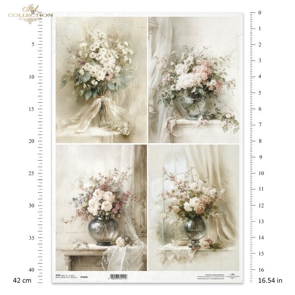 kwiaty, bukiety, wazony, vintage, akwarela, pastelowe kolory, styl retro, romantyczny klimat, dekoracja ścienna, botanika.