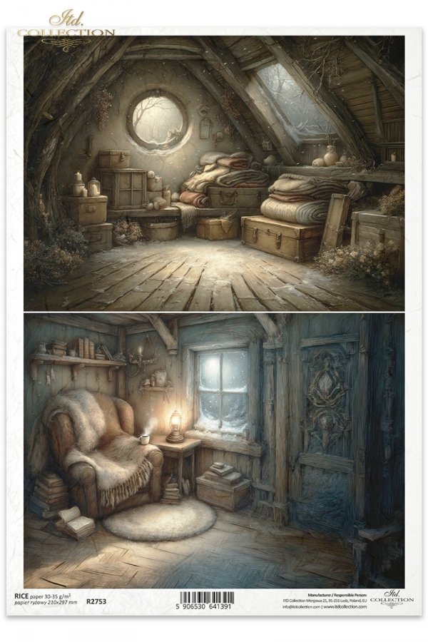 Mouse World - Interior -  Ilustracje,  świat myszek, przytulne wnętrza, bajkowe sceny, kominki, nory mysie, domki, wnętrza