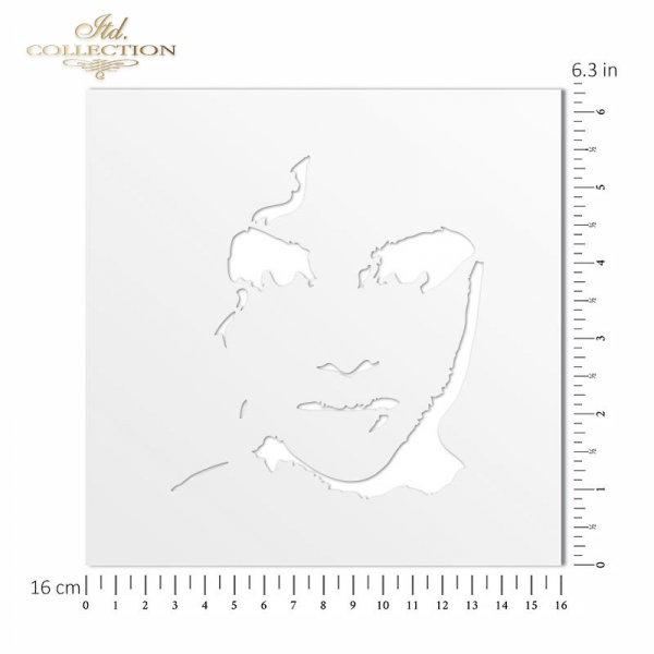 ST0165-szablon-stencil-Schablone-plantillas-maska-twarz-woman's-face-Gesicht-cara 