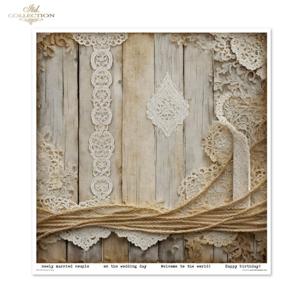 Scrapbooking papers SLS-080 Wood &amp; Lace