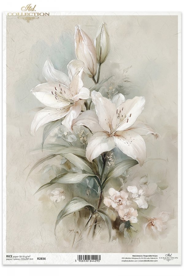 vintage, flora, bukiety, kwiaty, botanika, lilia