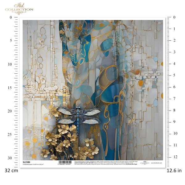 złoto, dekoracyjne wzory, ważki, motyle, kamienie szlachetne, mozaiki, motywy secesyjne*gold, decorative patterns, dragonflies, butterflies, precious stones, mosaics, Art Nouveau motifs