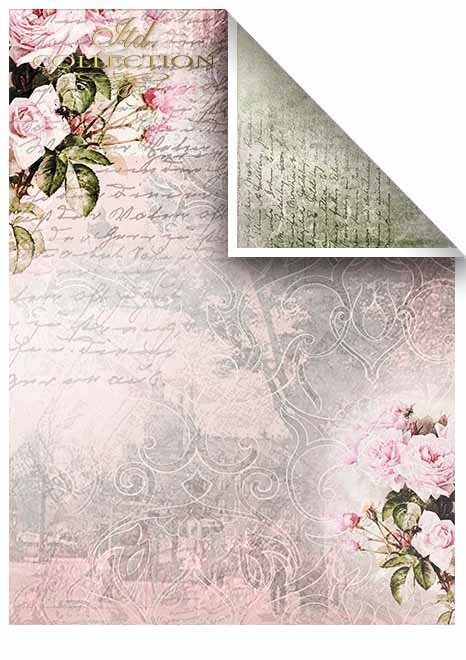 Papiery do scrapbookingu w zestawach - Piękne róże * Papers for scrapbooking in sets - Beautiful roses