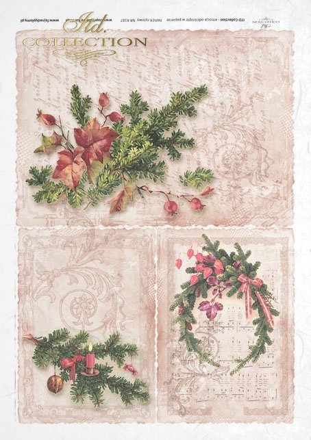ITD Collection, decoupage, scrapbooking, mixed media, Christmas