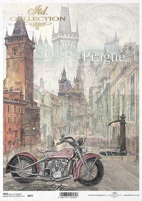 Praga, Praha, Prague, pompa uliczna, zdrój uliczny, motocykl, motor, zabytki, miasto, architektura, uliczka, Magda Stanczew, R877, Praha, Prague, street pump, street springs, motorbike, monuments, city, architecture, street, Praha, Prag, Straßenpumpe, Str