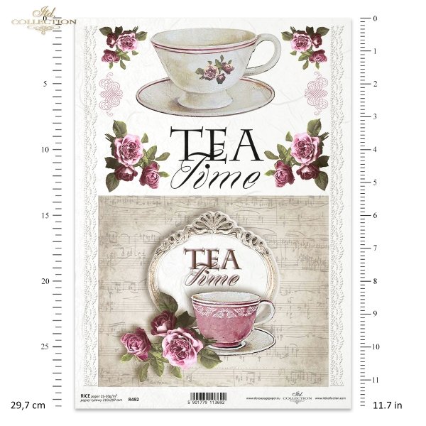 herbata, tea time, herbaciane filiżanki, filiżanka, patera, róża, róże, różyczki, koronka, nuty, R492, herbaciane filiżanki, patera, pojedyncze drobne różyczki i koronka; filiżanka, filiżanki, patera, reklama, retro, vintage, róża, róże, wszystko w stylu 