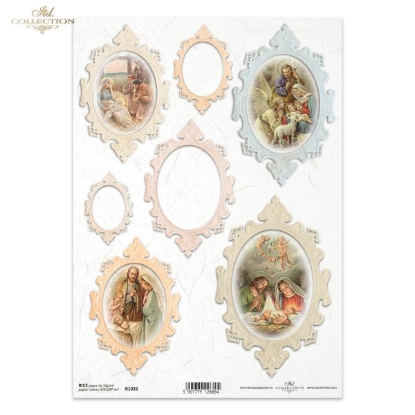 Święta Rodzina, Żłóbek, Stajenka, Boże Narodzenie, Trzech Króli, anioł, Dzieciątko Jezus, Matka Boska, Maryja, ramka, ozdobne ramki, ornamenty, Holy Family, Christmas, Three Kings, angel, Infant Jesus, Mother of God, Mary