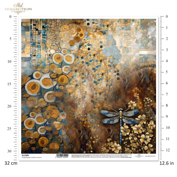 złoto, dekoracyjne wzory, ważki, motyle, kamienie szlachetne, mozaiki, motywy secesyjne*gold, decorative patterns, dragonflies, butterflies, precious stones, mosaics, Art Nouveau motifs