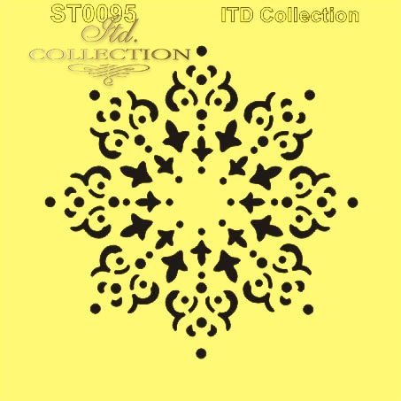 ST0095 - dekory, szlaczki, ornamenty, gwiazdki, śnieżynki