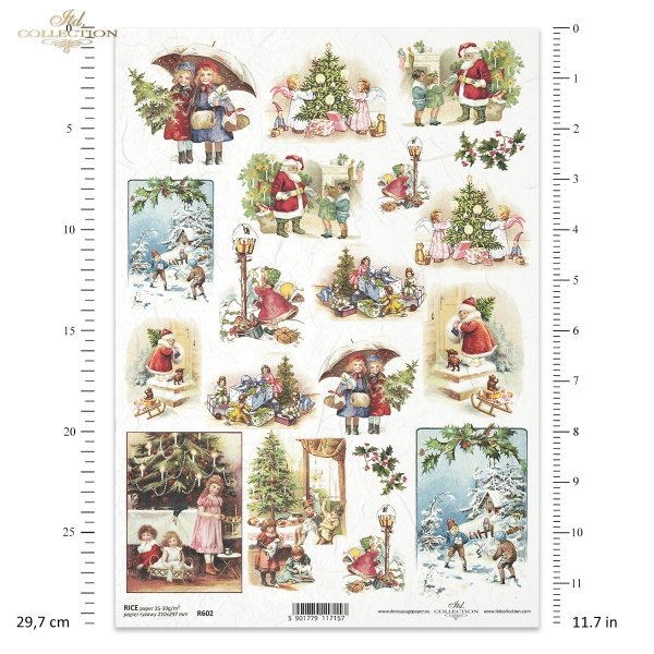 retro, dzieci, Mikołaj, prezenty, Święta Bożego Narodzenia, zima, choinka, ozdoby świąteczne, ozdoby bożonarodzeniowe, R602, retro, children, Santa Claus, presents, Christmas, winter, Christmas tree, Christmas decorations, Christmas ornaments, retro, niño