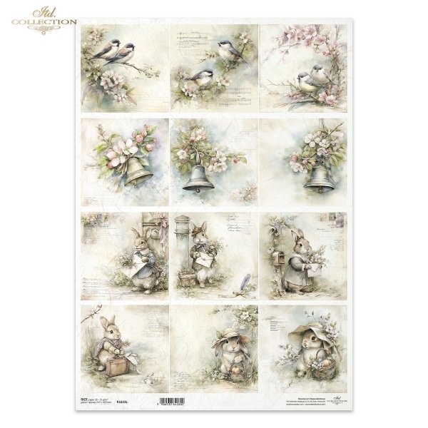 Wielkanoc, zając, królik, vintage, retro, akwarela, wiosna, sielski, wiejski, ilustracja, zwierzęta, kwiaty*Easter, hare, rabbit, vintage, retro, watercolor, spring, idyllic, rustic, illustration, animals, flowers