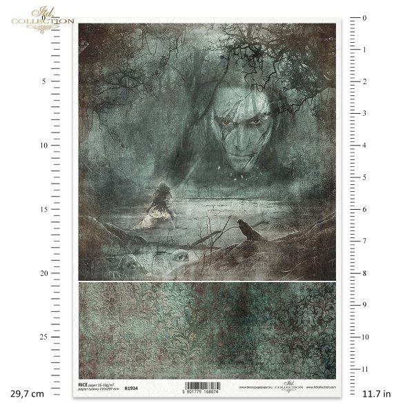 Seria Gothic Stories - Gotyckie opowieści, wilkołak, kruk, bagno, zjawa, noc, mrok, retro, ornament, dekor, werewolf, raven, swamp, phantom, night, darkness, retro, ornament, decor, Werwolf, Rabe, Sumpf, Gespenst, Nacht, Dunkelheit