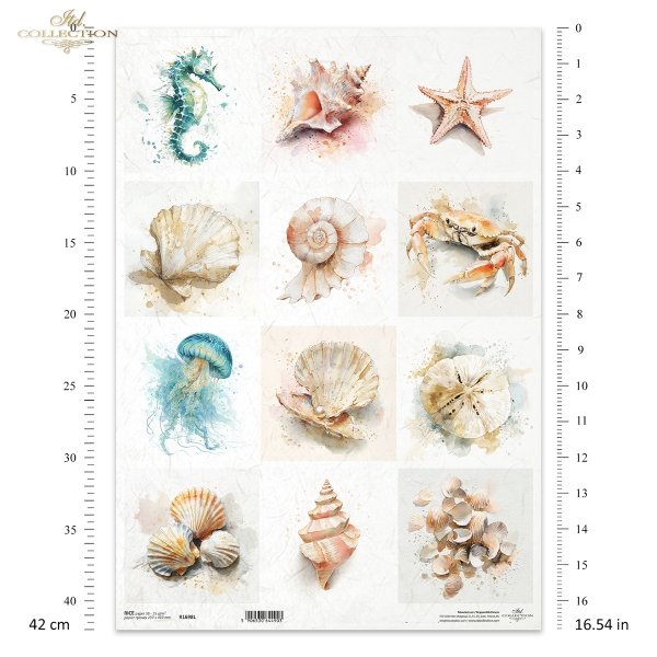 Papel de arroz decoupage A3 R1698L
