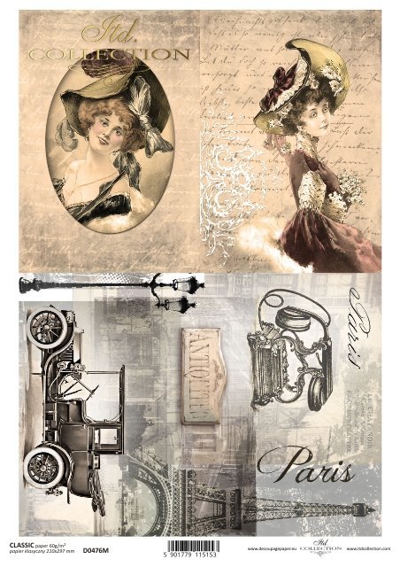 papel decoupage clásico D0476M