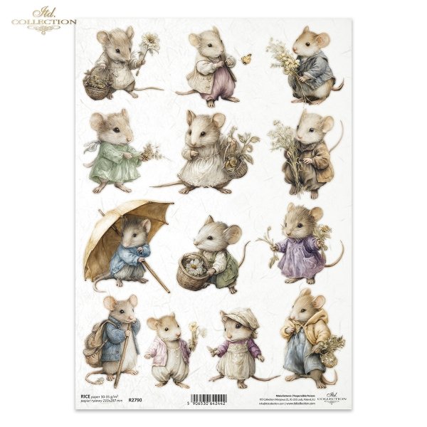 Papel de arroz para decoupage R2790