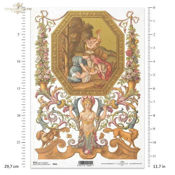 flower, flowers, decoration, decorations, ornament, ornaments, retro, vintage, tapestry, R022